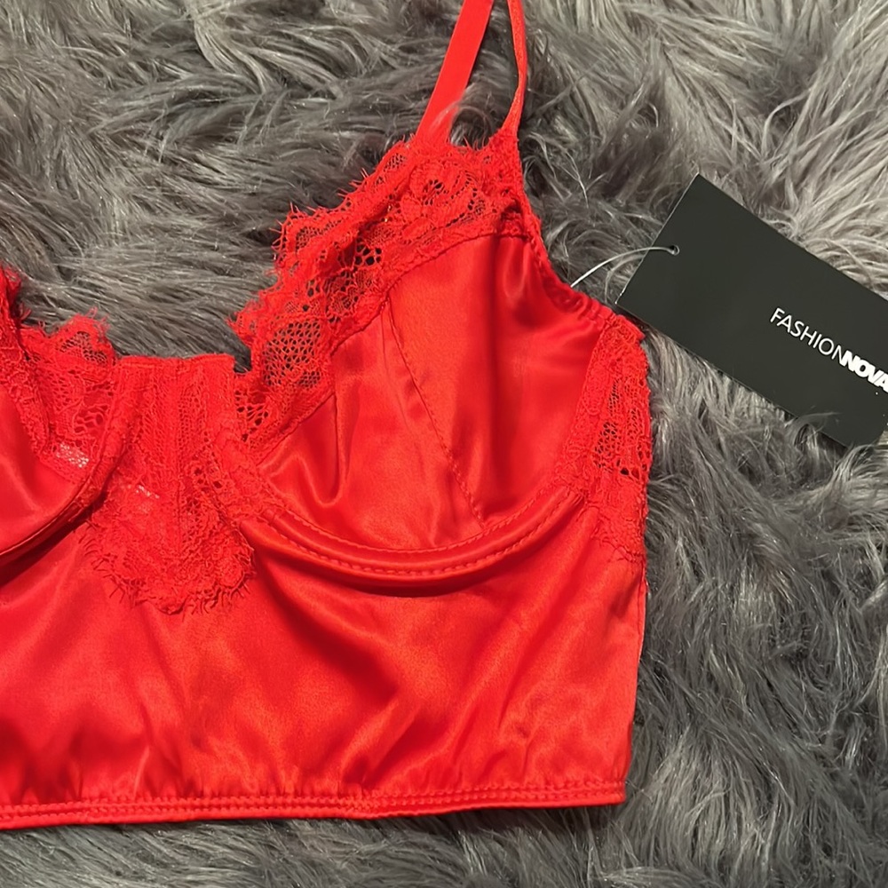 Fashion Nova Satin Corset Top